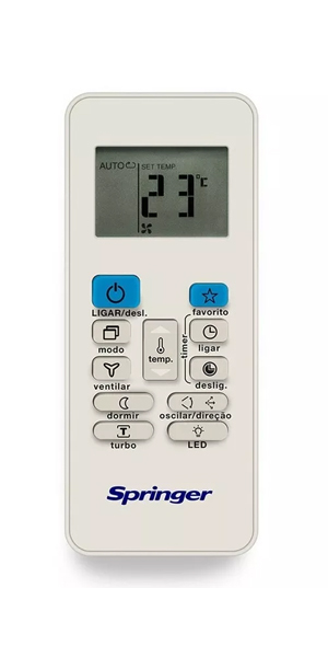Controle remoto para ar condicionado Springer Carrier