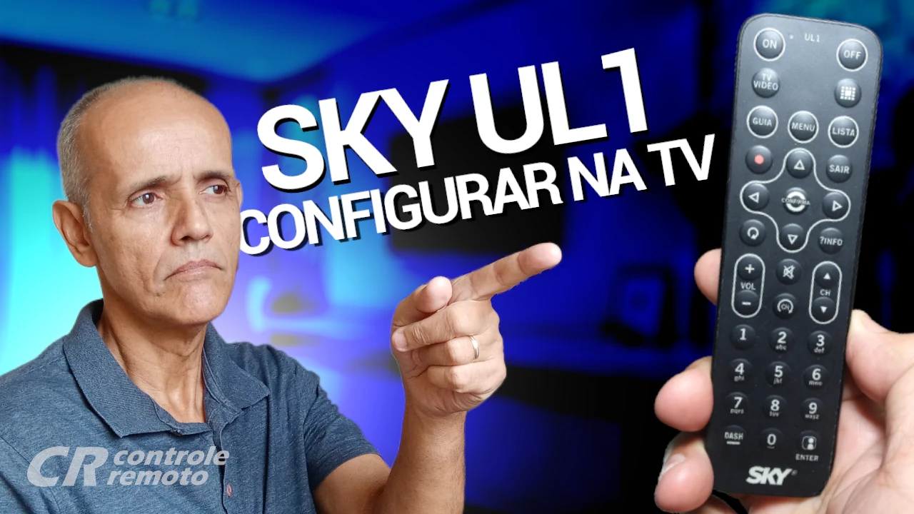 Como configurar o controle remoto da SKY modelo UL1 para funcionar na TV