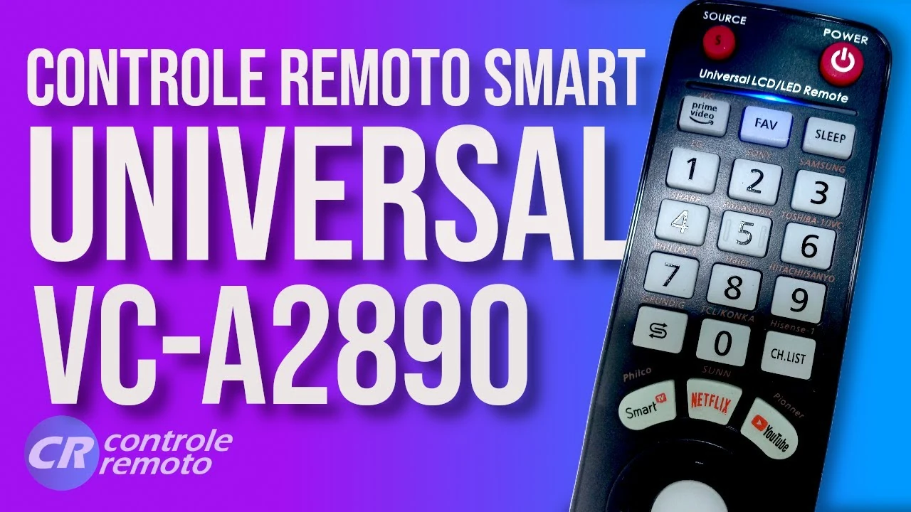 Como configurar o controle remoto universal VC-A2890 Smart.